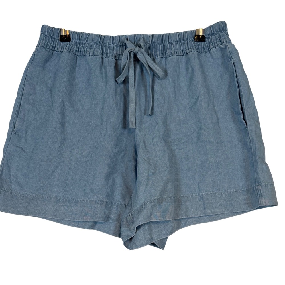 NWT Hilary Radley Womens Tencel Lyocell Pull On Shorts Light‎ Blue Mid Rise •S•